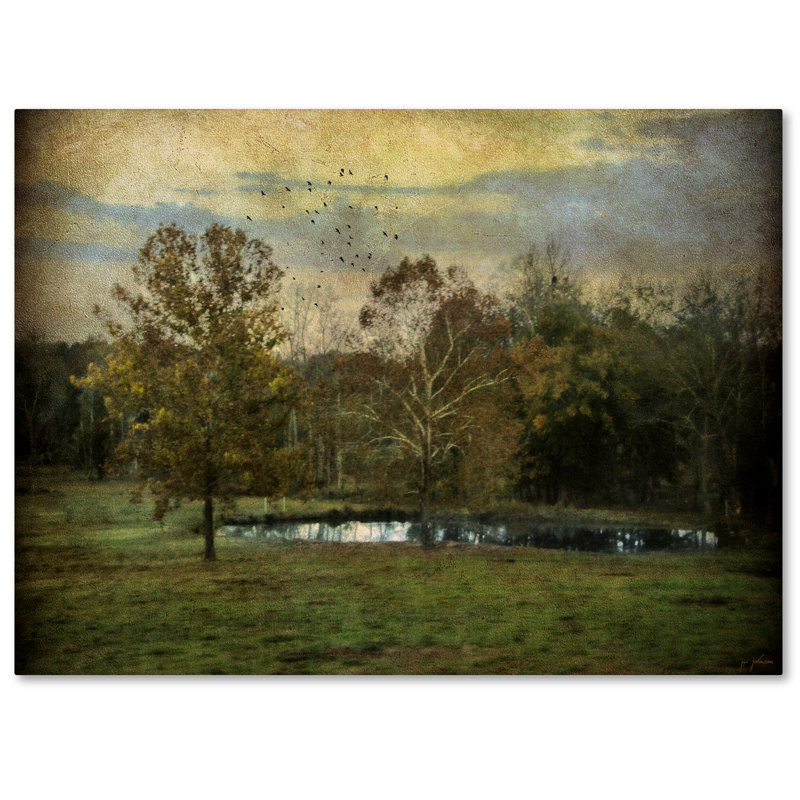 «Quiet at the Pond», impression sur toile tendue Vidur, H 14 po x l 19 po
