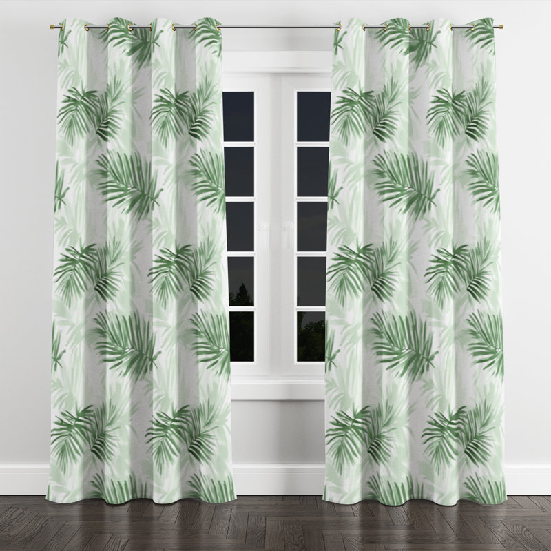 Rideau obscurcissant Floral, L 52 po x L 63 po, Œillets dorés