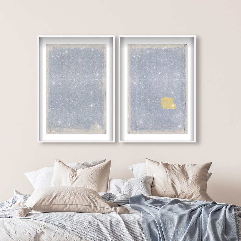 Painted Morning Set Set by Oliver Gal, 31.5"H x 46.5"W, White Shadowbox