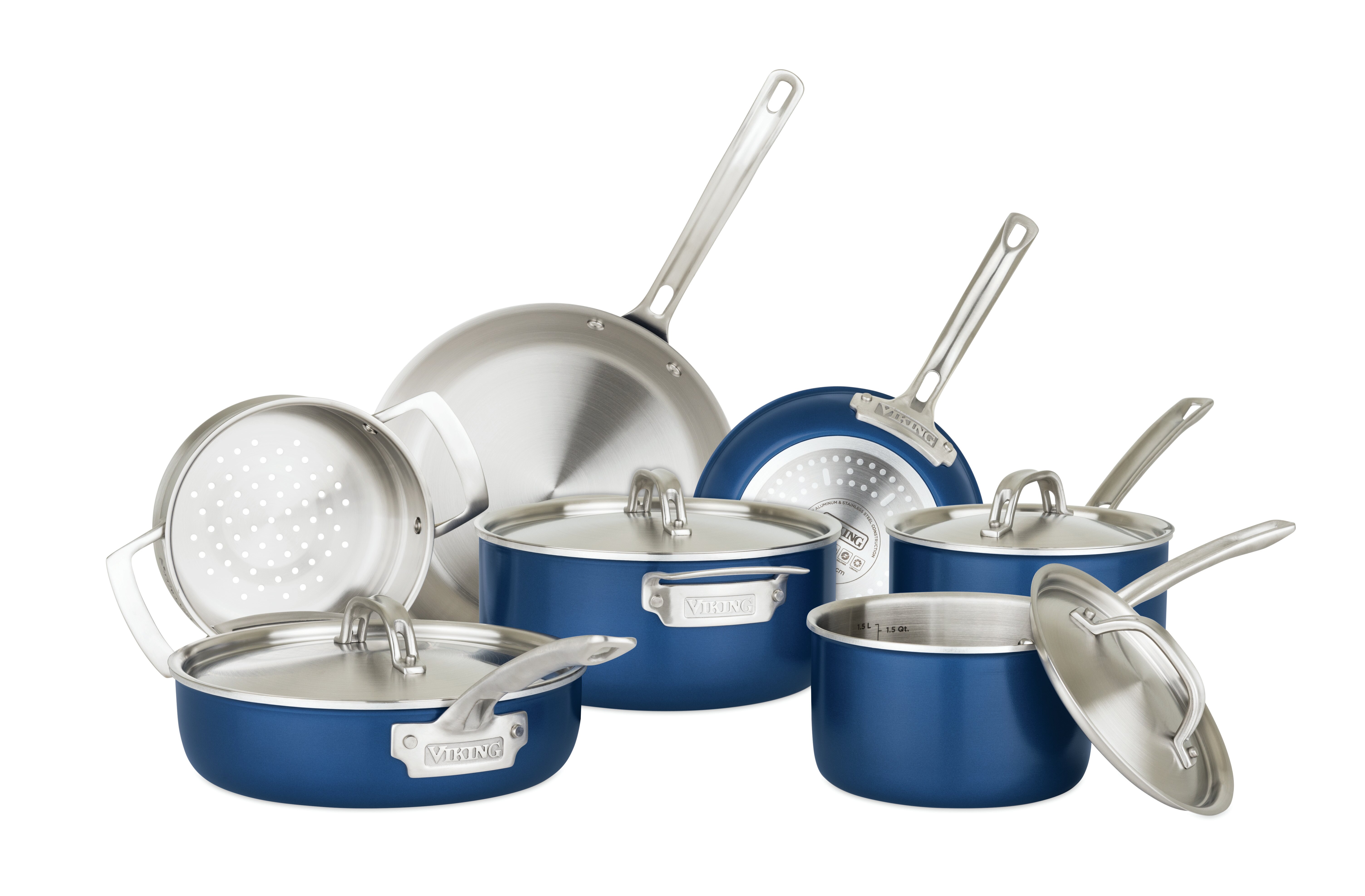 Cuisinart 76I-11 11 Piece Chef's Classic Pro Cookware Set in Stainless  Steel