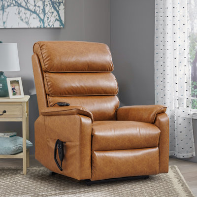 Muli 34.64"W High Back Recliner with Massage and Heat, Dual Motor, Lay Flat by Latitude Run