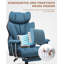 Millton Office Chair, Executive desk Chair Ergonomic High Back PU Leather Reclining Computer Chairs with Footrest Height Adjustable 360° Swivel Gaming Chair-2063051505