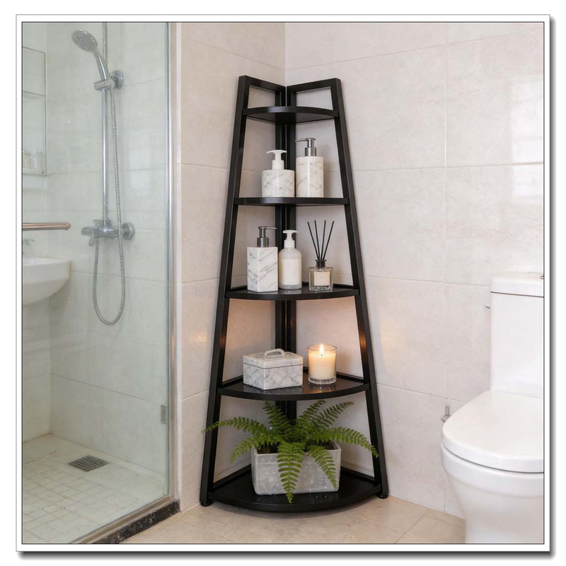 Tall Ladder Display Shelf,Small Storage Shelf,5-Tier Bookshelf,