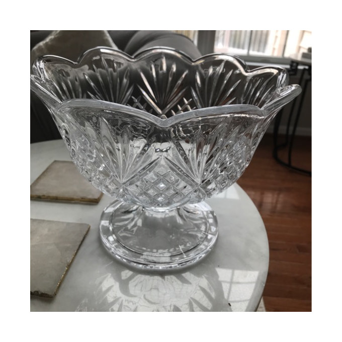 Dublin Crystal Scalloped Trifle Bowl 75oz