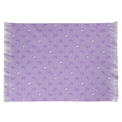 Tapis décoratif mauve baleines