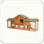 Two Tier Bunny Cage with 2 Runs Removable Tray Waterproof Roof