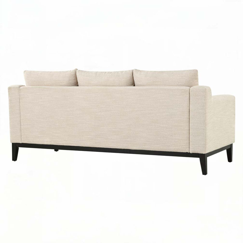 Canapé 3 places avec pieds en bois, Beige