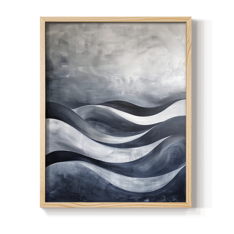 ABSTRACT Series CDLxxvii, reproduction encadrée - bois massif, H 11 po x l 9 po