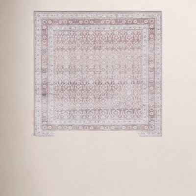 Angiela Machine Washable Floral Rug