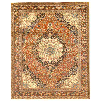 High-Quality Hand-Knotted Red And Blue Area Rug