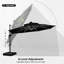 Parasol lumineux rond 12 pi Senner, gris-295337014