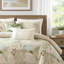 Édredon en coton 6 pièces pour grand lit, rembourré, motif tropical avec des teintes