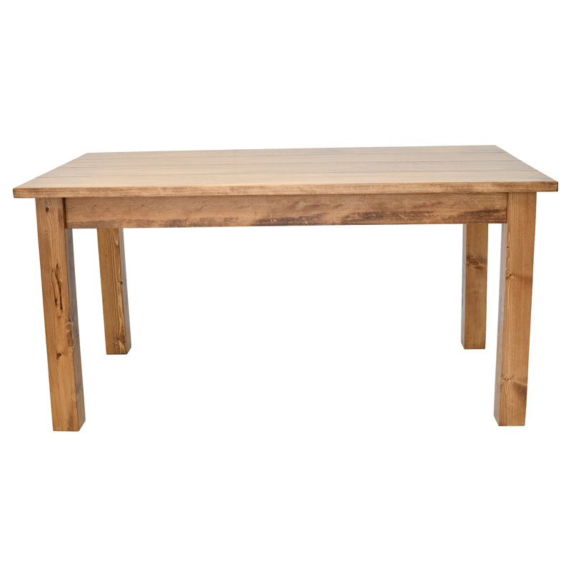 Table de salle à manger en bois massif Robbinsdale, H 30 po x L 72 po x l 34 po