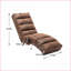 Chaise longue, fauteuil de massage électrique ergonomique en lin avec 5 modes Télécommande | Noyer brun-14036785