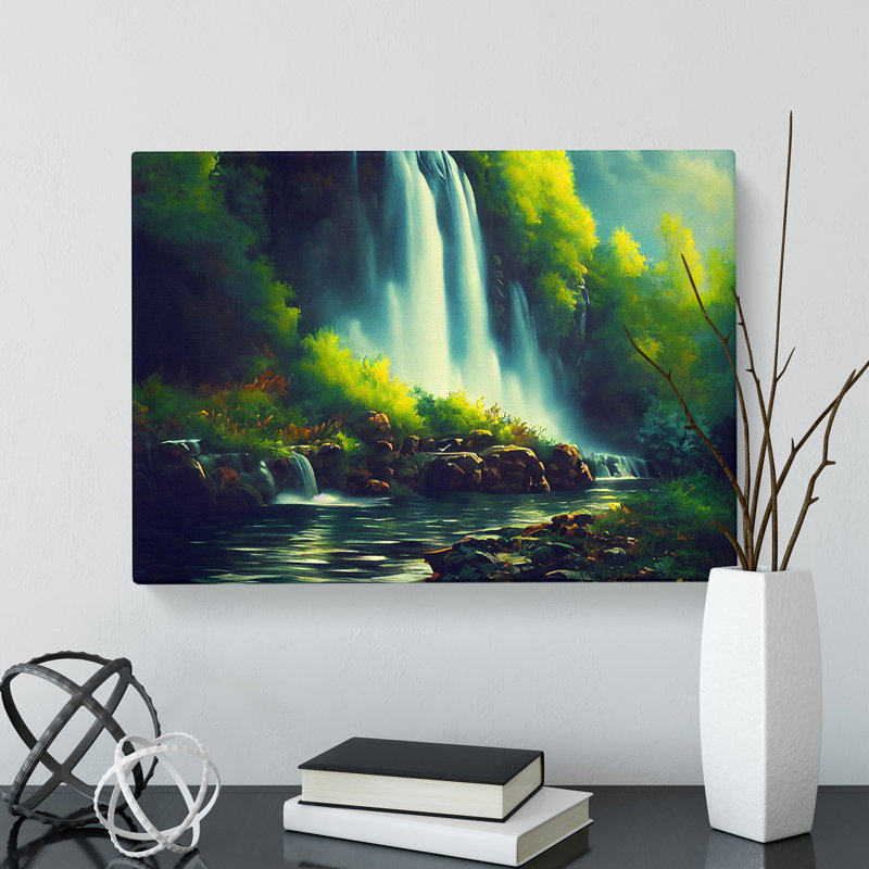 Eye Catching Waterfall - Wrapped Canvas, 50cm H x 76cm W x 3cm D