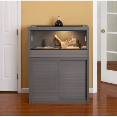 Reptile Tank PawHut 30 Gallon Stackable With Storage Cabinet, Top
