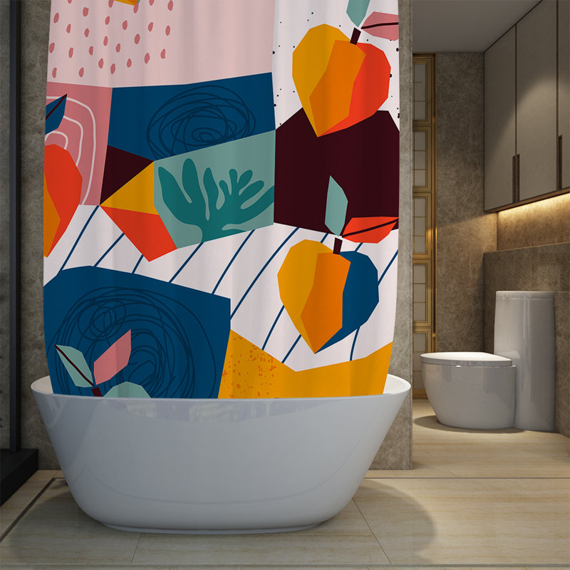 Rideau de douche simple Leandro, H 72 po x l 70 po