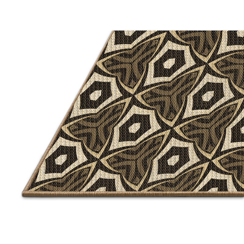 Geometric Indoor Rug, Rectangle 2' x 3'