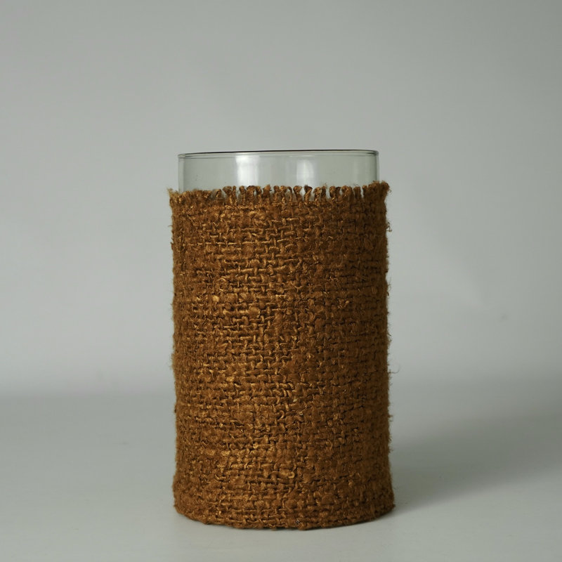 Jalin Glass Tabletop Votive Holder, 10" H x 10" W, Mustard