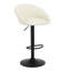 Swivel Upholstered Adjustable Height Counter Stool with Metal Frame-1234881799