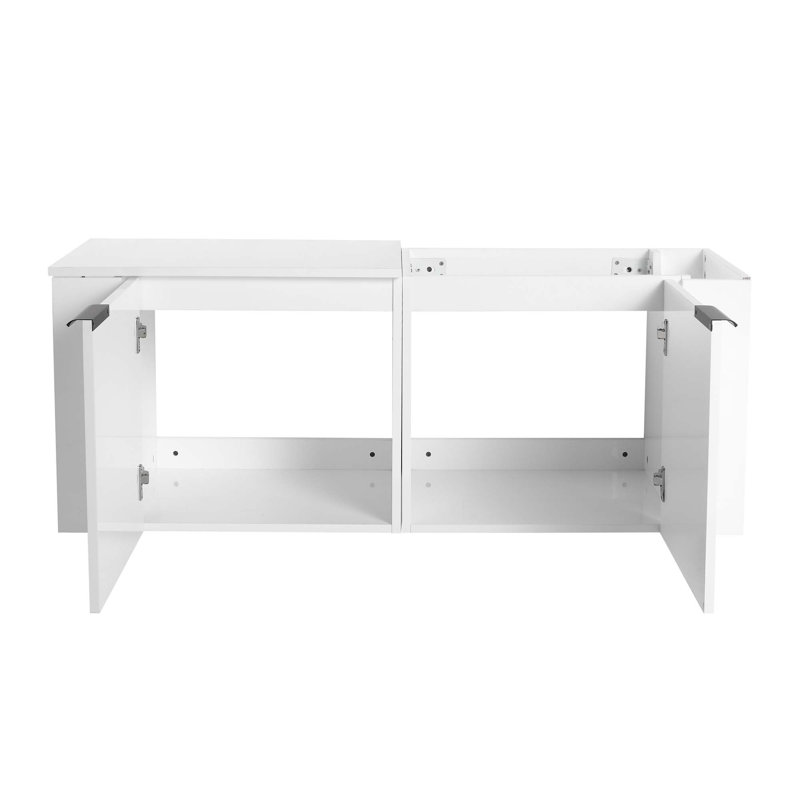 Ensemble de meuble-lavabo pour salle de bain 48 po pour grand espace, Blanc