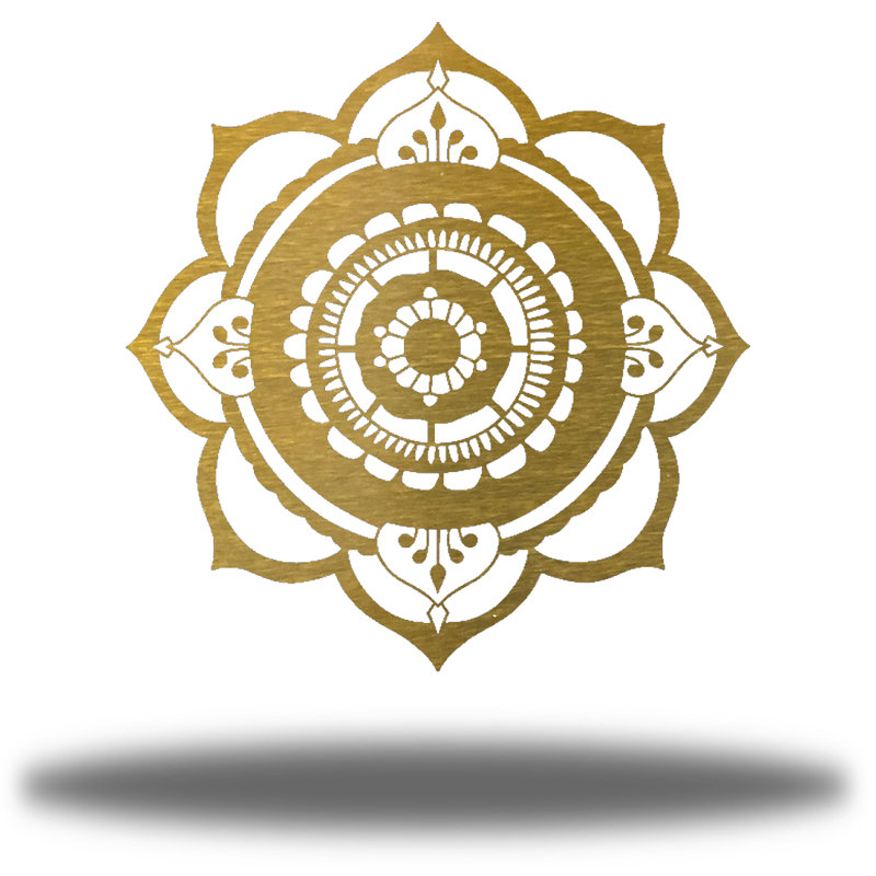 Décoration murale en métal Hope Mandala, Or, H 18 po x l 18 po x P 0,0625 po