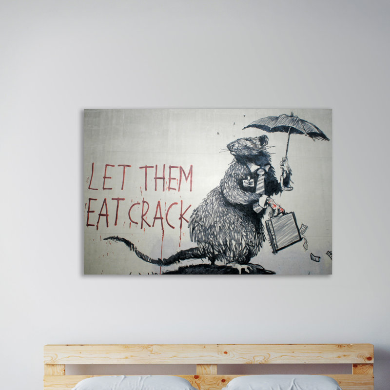 Let Them Eat Crack by Banksy - Wrapped Canvas Print, 61cm H x 91cm W x 3cm D