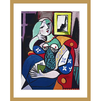 Woman with a Book by Pablo Picasso (Spanish, 1881–1973) -Framed Giclee Print