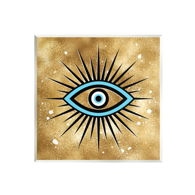 «Bb-456-Wood Evil Eye On Speckled Glam on Canvas» par Martina Pavlova