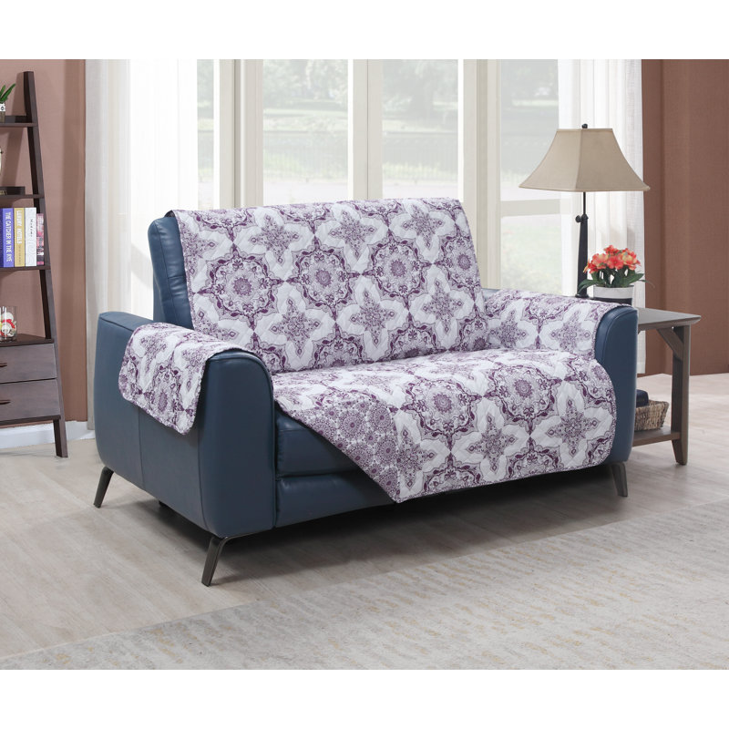 Housse pour causeuse Gibson, Polyester mauve / bleu