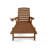 Outdoor Wood Texture Pool Reclining Lounge Chaise  With Wheels & Cup Holder (Set of 2)-1081756956