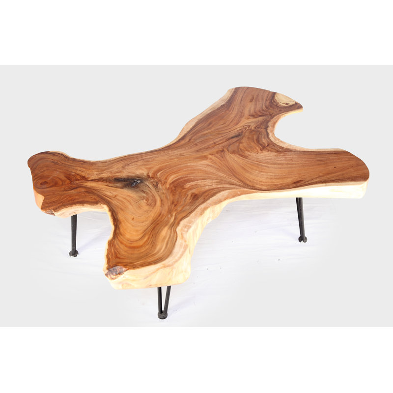 Solid Wood Top Single Coffee Table