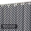 Rideau de douche noir en tissu à chevrons noir avec 12 crochets-170309169