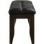 Banc noir rembourré de style cappuccino -, convient à divers décors de salle à manger avec pieds et revêtement chic