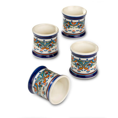Ensemble de 4 anneaux à serviettes Euro Ceramica Zanzibar