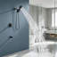 Ensemble de douche mural à double pommeau Topcraft avec robinet de baignoire-134078559