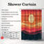 Rideau de douche standard 1 pièce Vintage Sunset Glow-803108865