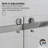 Catalyst 62"- 66" W X 79" H Double Sliding Frameless Shower Door In Chrome With 3/8" Clear Glass-122473571