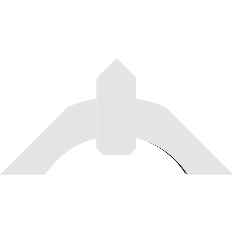 Support pour pignon en PVC Archdale, H 18 po x l 36 po (pas: 12/12), P 4 po x F 6 po