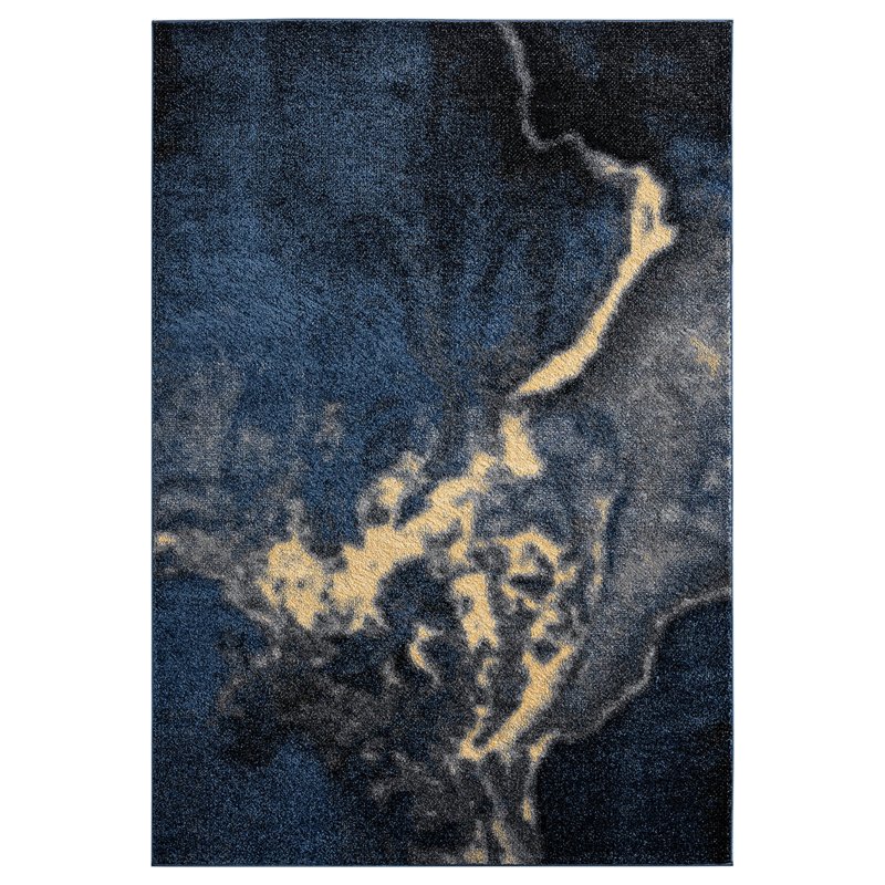 Tapis bleu Ferrell, Rectangle 5 pi 3 po x 7 pi 7 po