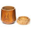 Rounded Edge Efran Wooden Bowl with Lid - Small 4-Pack