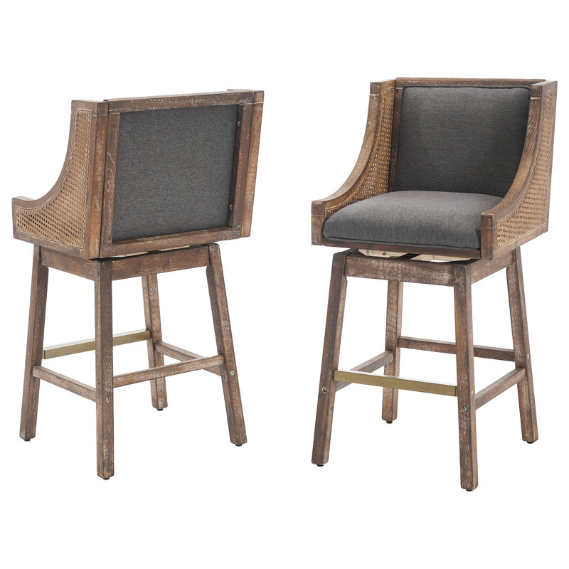 Braison Upholstered Counter Stool, Gray