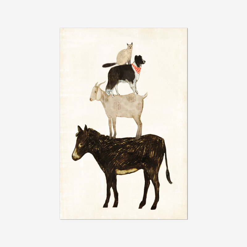 Barnyard Buds VI by Victoria Borges - Painting, Paper Print, 122cm H x 81cm W