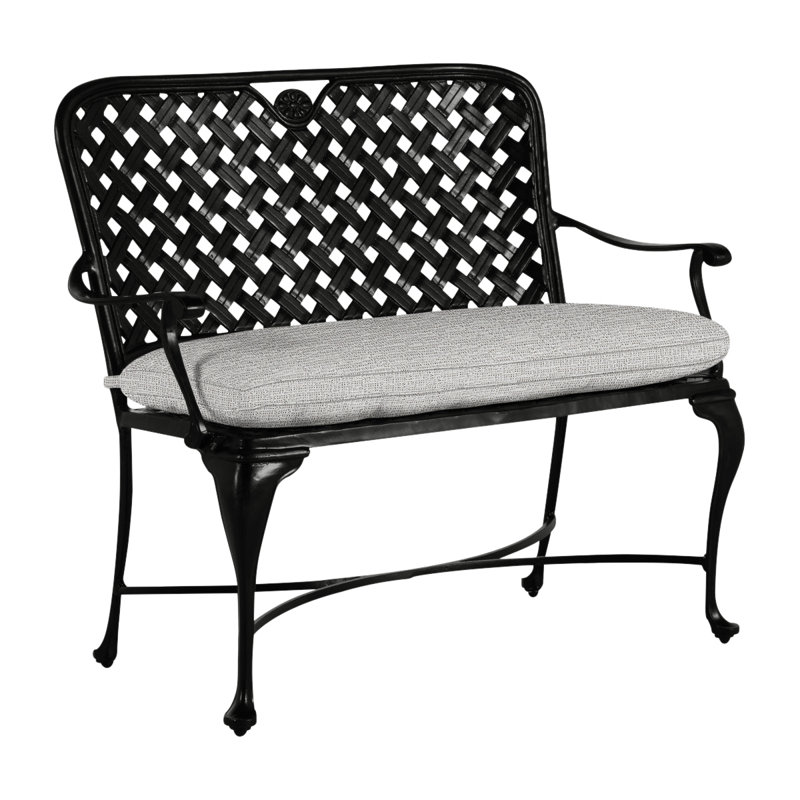 Banc en aluminium Provance - Terre antique, Terre antique, Trépointe, Tweed caramel