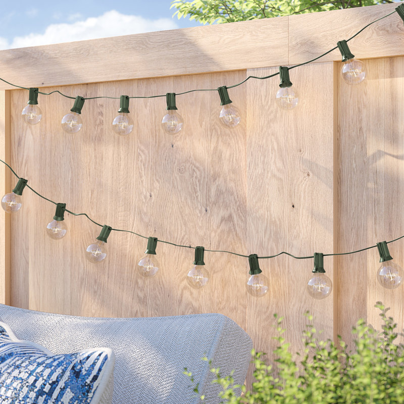 Renfro Outdoor 25 - Bulb 25'' Plug-in Globe String Light, Green
