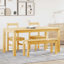 Geremia 4 - Person Wood Patio Dining Set with-320323550-320323539