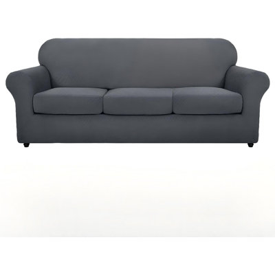 Housse de canapé 4 pièces pour canapé à 3 coussins Housse de canapé super extensible et antidérapante pour chiens