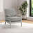 ACME Saraid Accent Chair, Gray Linen & Light Oak Finish-716839678