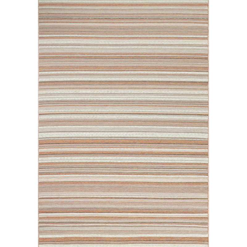 Tapis beige / orange intérieur / extérieur Kopp, Rectangle 7 pi 10 po x 10 pi 10 po