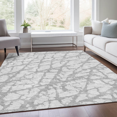 Tapis argenté Premium lavable à la machine Prisco